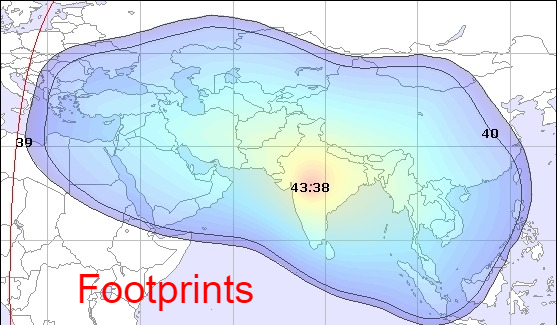 Footprints -All Satellite Coverage Map