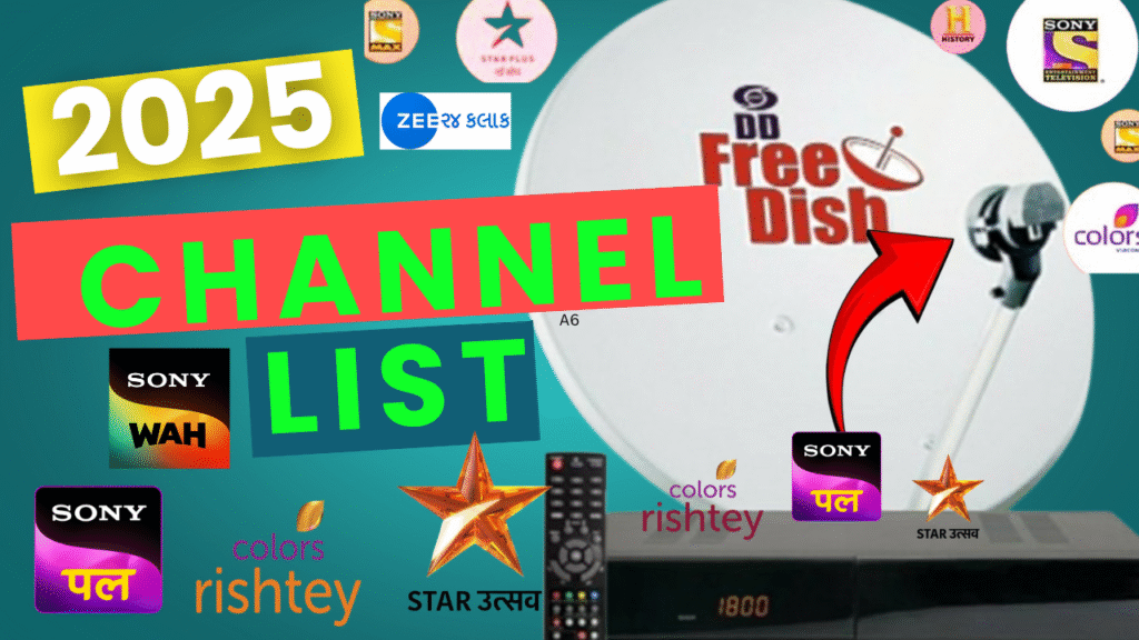 DD Free Dish All Channel List of  2025
