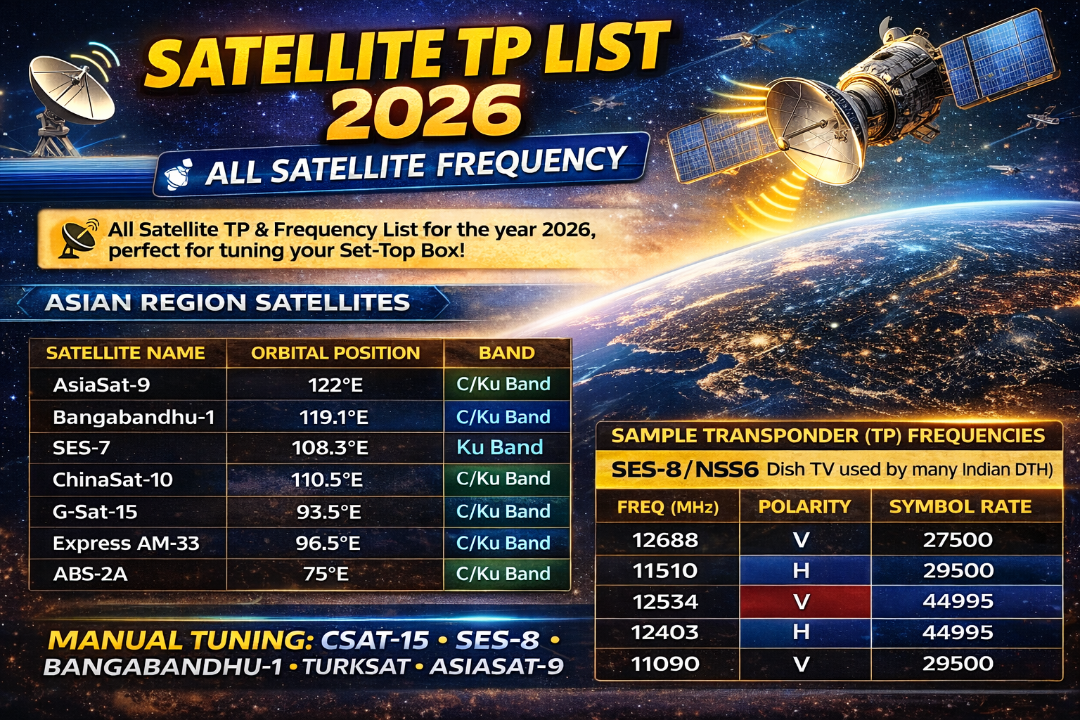 Satellite TP and frequency