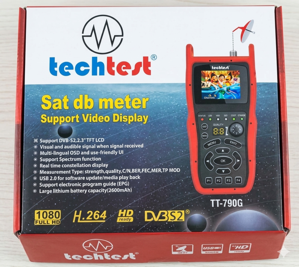 Techtest TT-790G Digital Satellite Meter (with Video Display) Ultimate Review, Features & Full Specs