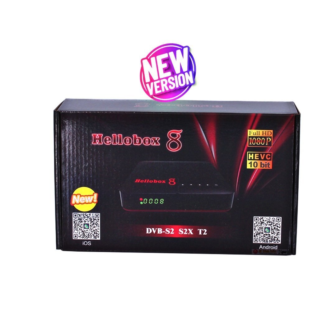 New Hellobox 8 receiver satellite DVB-T2 DVB S2 Combo TV Receiver 4