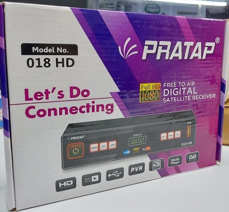 PRATAP 018 HD MPEG-4  Digital Satellite Receiver with Free Goda and Dscam Server